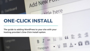 Install WordPress with One-Click Install