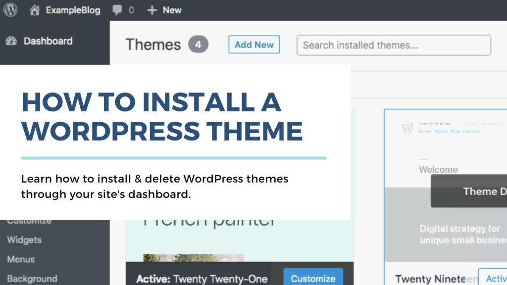 How to install a WordPress theme