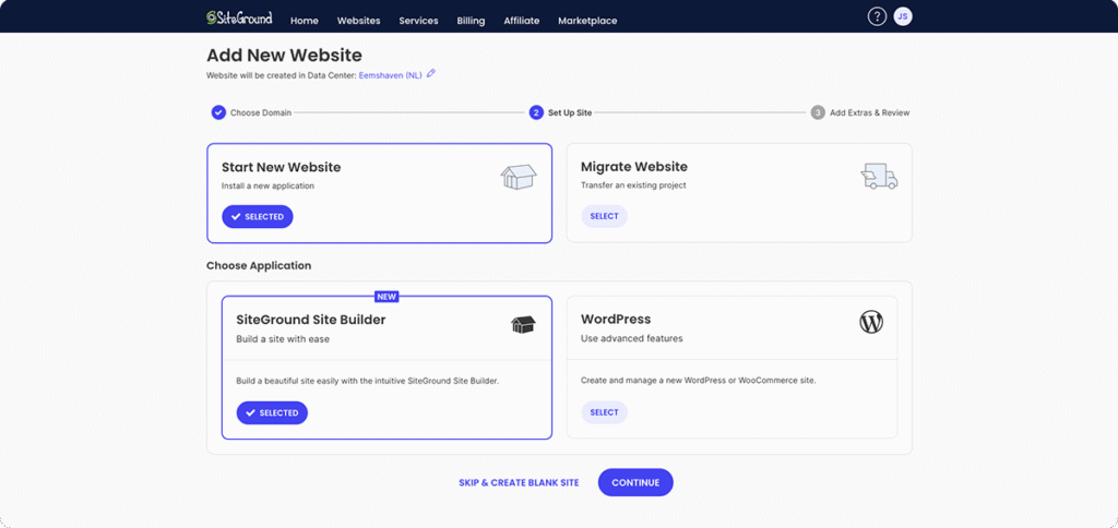 Siteground Website Screenshot